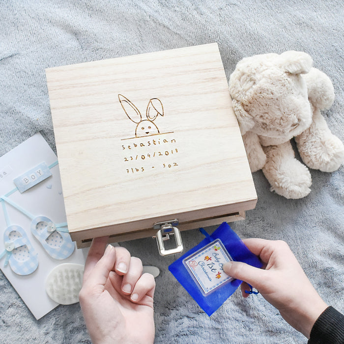 New Baby Name, Date And Weight Memory Box