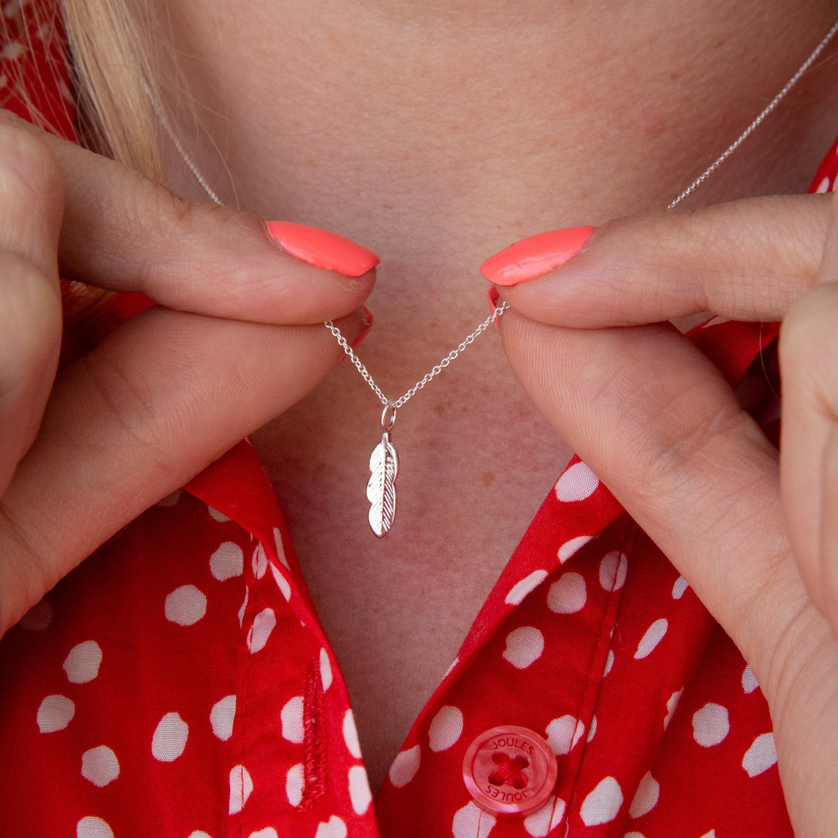 Remembrance Sterling Silver Feather Necklace