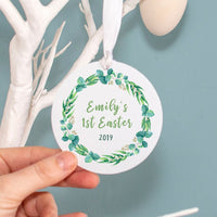 Personalised Babies First Easter Wreath Decoration