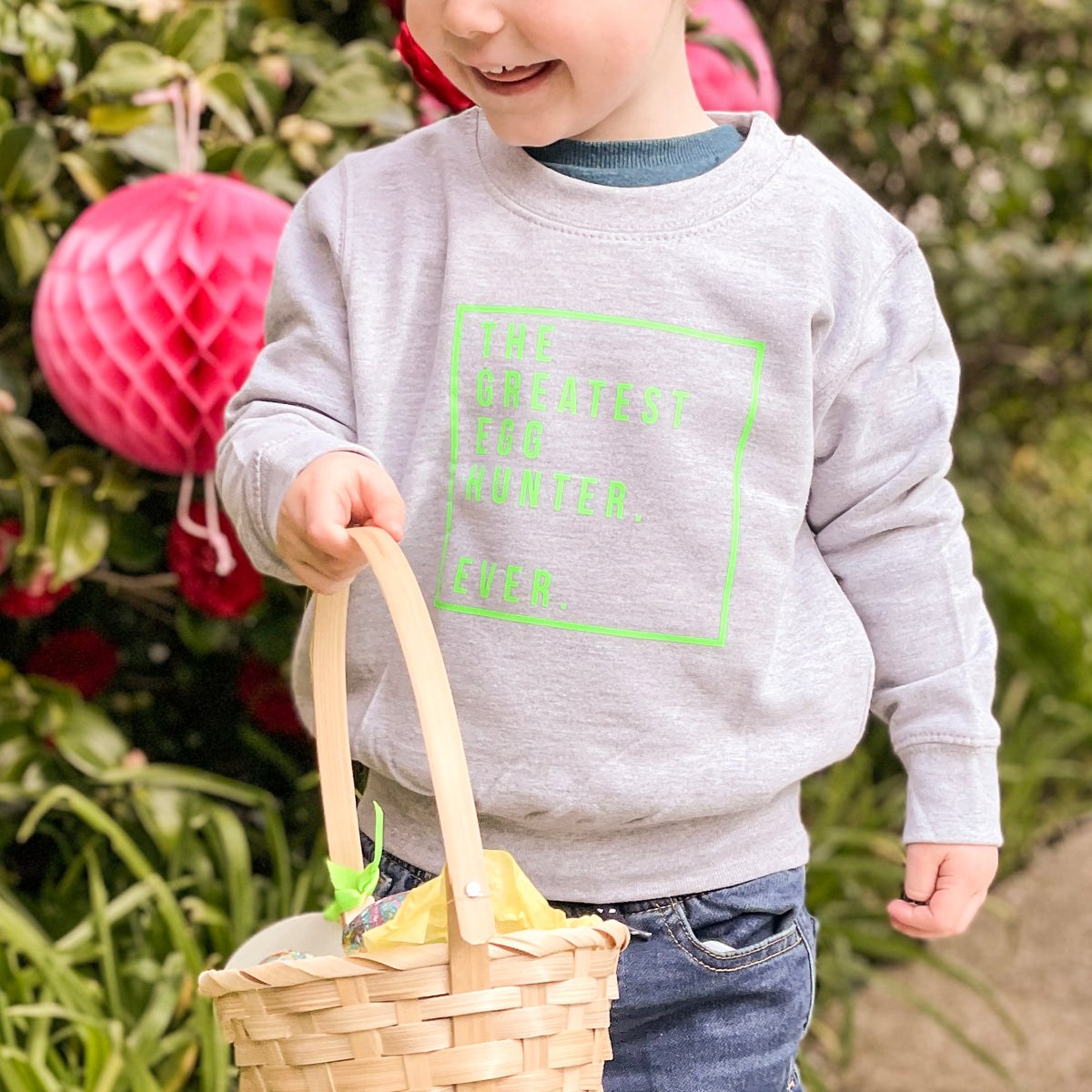 The Greatest Egg Hunter' Children's Jumper Sweatshirt