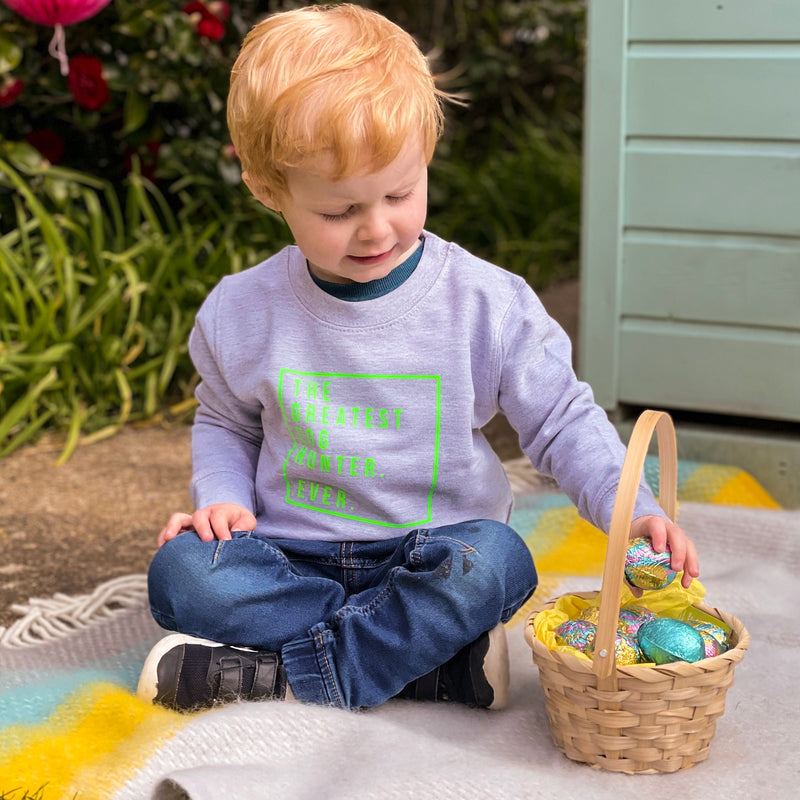 The Greatest Egg Hunter' Children's Jumper Sweatshirt