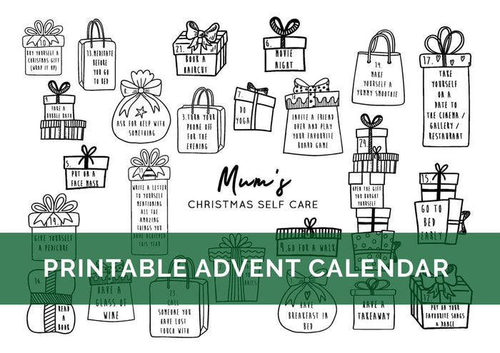 DIGITAL DOWNLOAD - New Mum "Christmas Self Care" Printable Advent Calendar