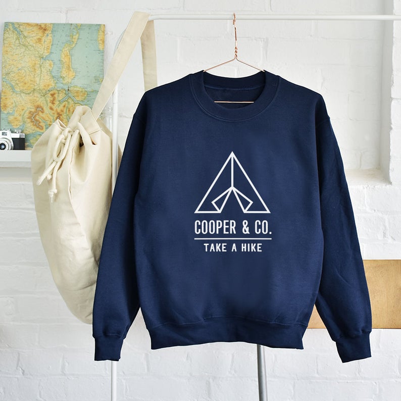 Personalised Surname 'Take A Hike' Adventure Mens Sweatshirt Jumper