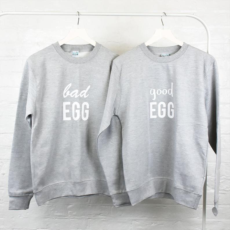 Good Egg/Bad Egg' Unisex Jumper Sweatshirt