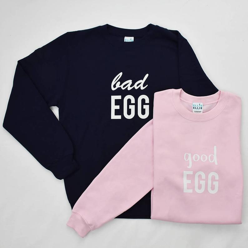 Good Egg/Bad Egg' Unisex Jumper Sweatshirt