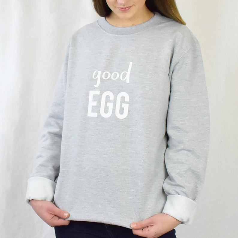 Good Egg/Bad Egg' Unisex Jumper Sweatshirt