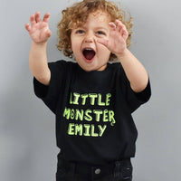 Personalised Name Little Monster Children's T-Shirt