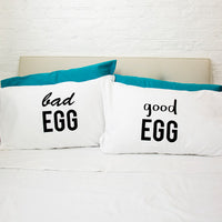 Good Egg/Bad Egg' Pillow Case Set