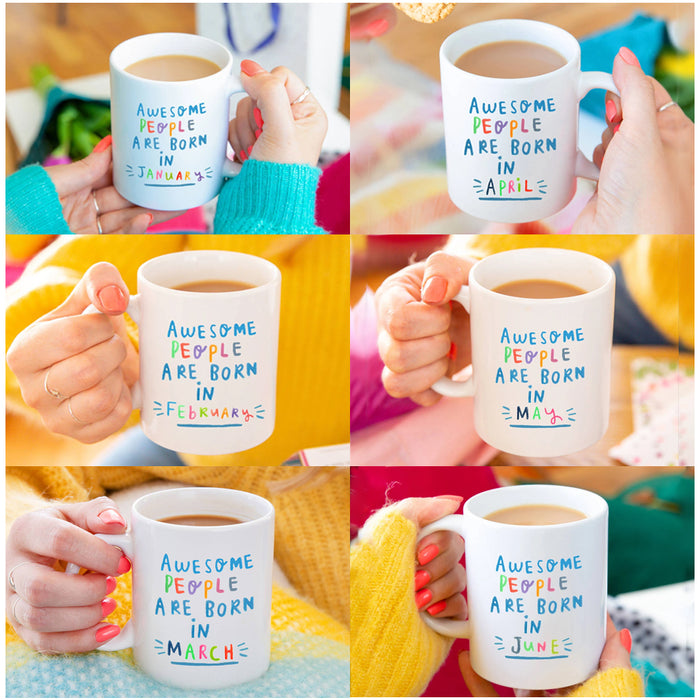 Awesome People Are Born In' Birthday Mug