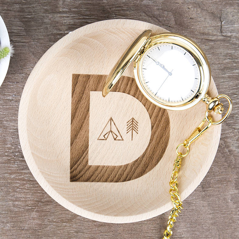 Adventure Alphabet Personalised Wooden Trinket Dish