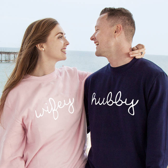 Hubby and wifey jumpers best sale