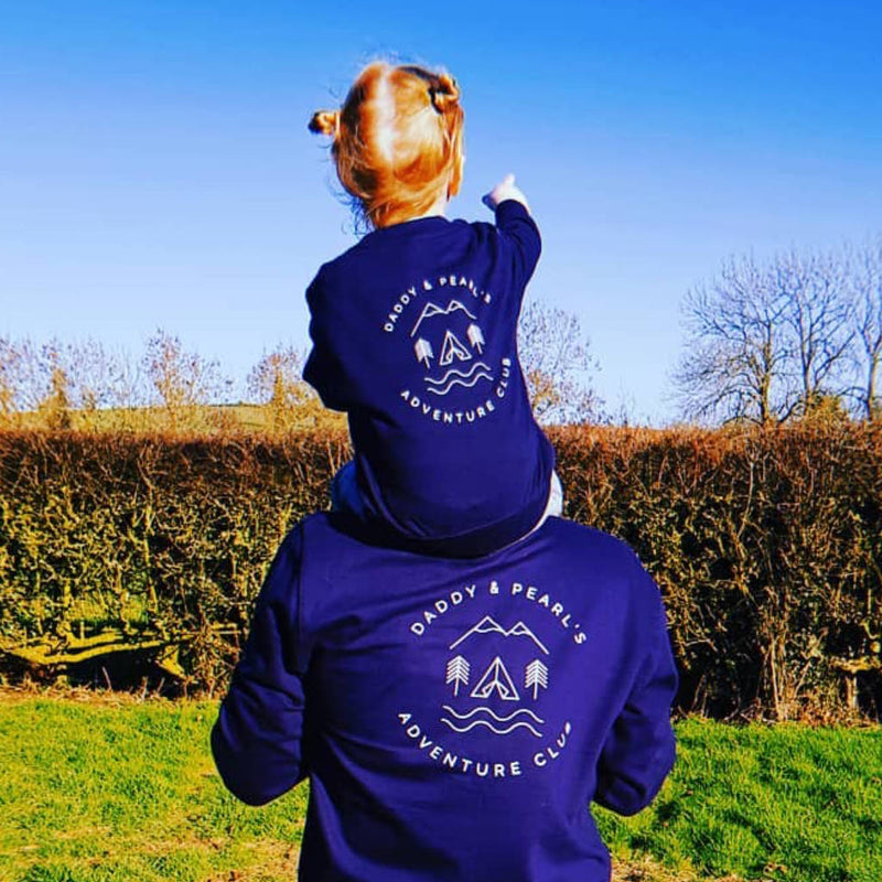 Dad And Me Adventure Club Navy Sweatshirt Jumper Set