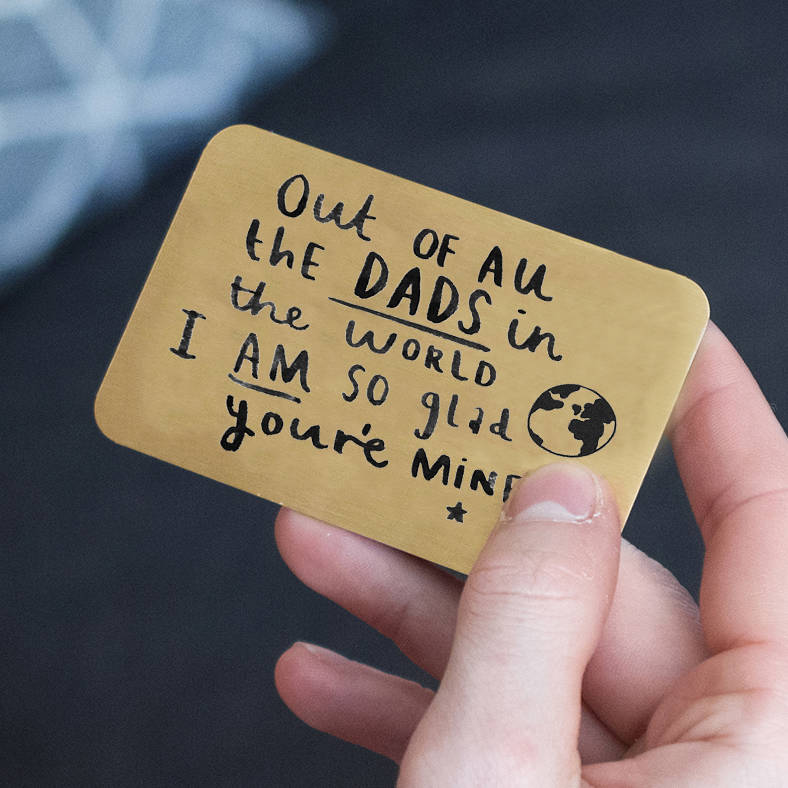 Dad I Am So Glad You're Mine' Wallet Card