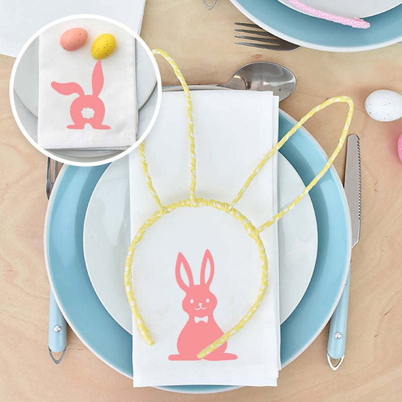 Easter Bunny Rabbit Silhouette Napkin