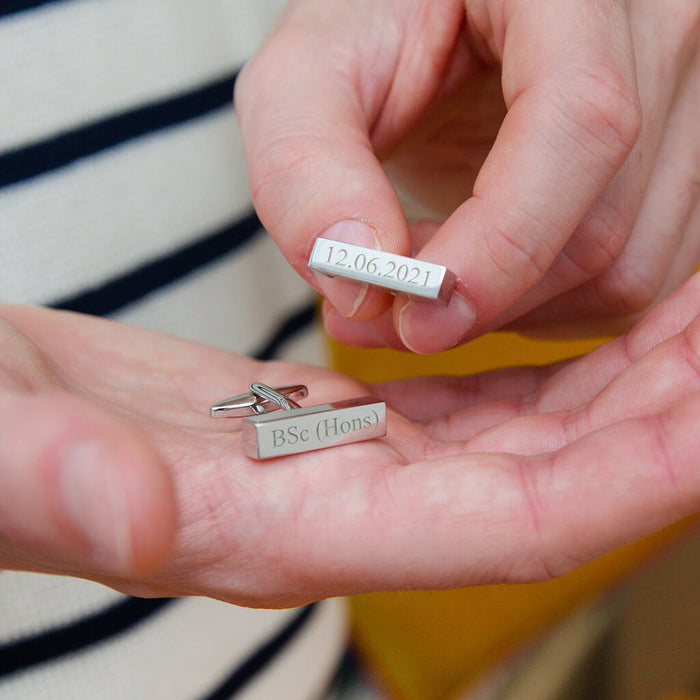 Graduation Personalised Bar Cufflinks