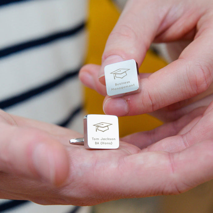 Graduation Personalised Square Cufflinks