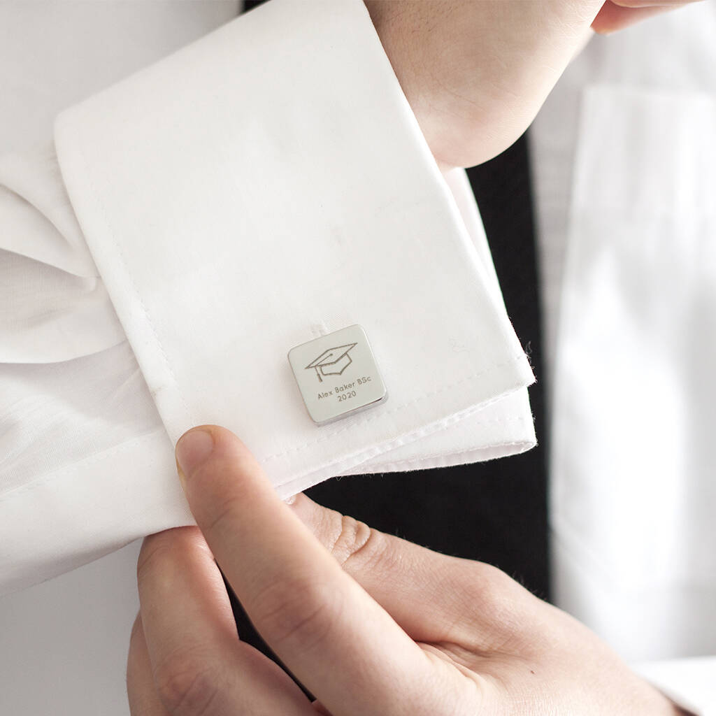 Graduation Personalised Square Cufflinks