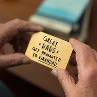 Great Dads Get Promoted To Grandad' Wallet Card