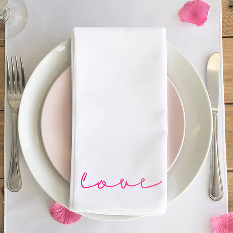 Love' Neon Letters Napkin Set Of Two