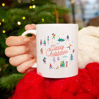 Merry Christmas' Retro Mug