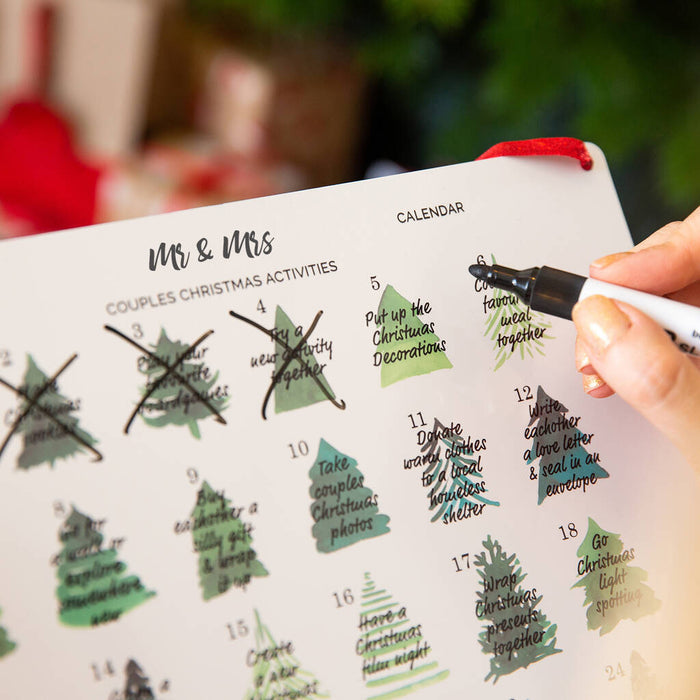 Mr And Mrs Activity Reusable Christmas Advent Calendar