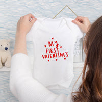 My First Valentine's' Babygrow Body Vest