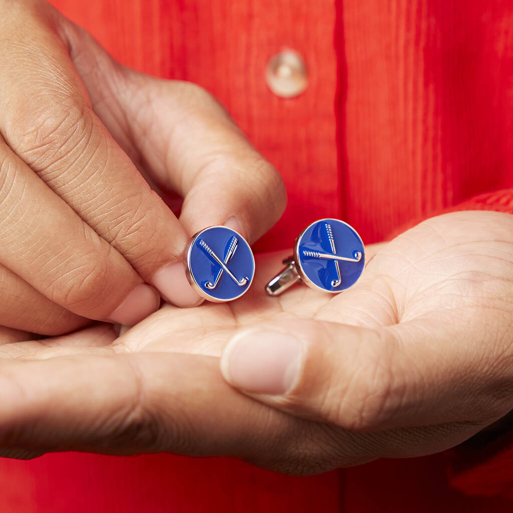 Navy Mens Golf Club Cufflinks