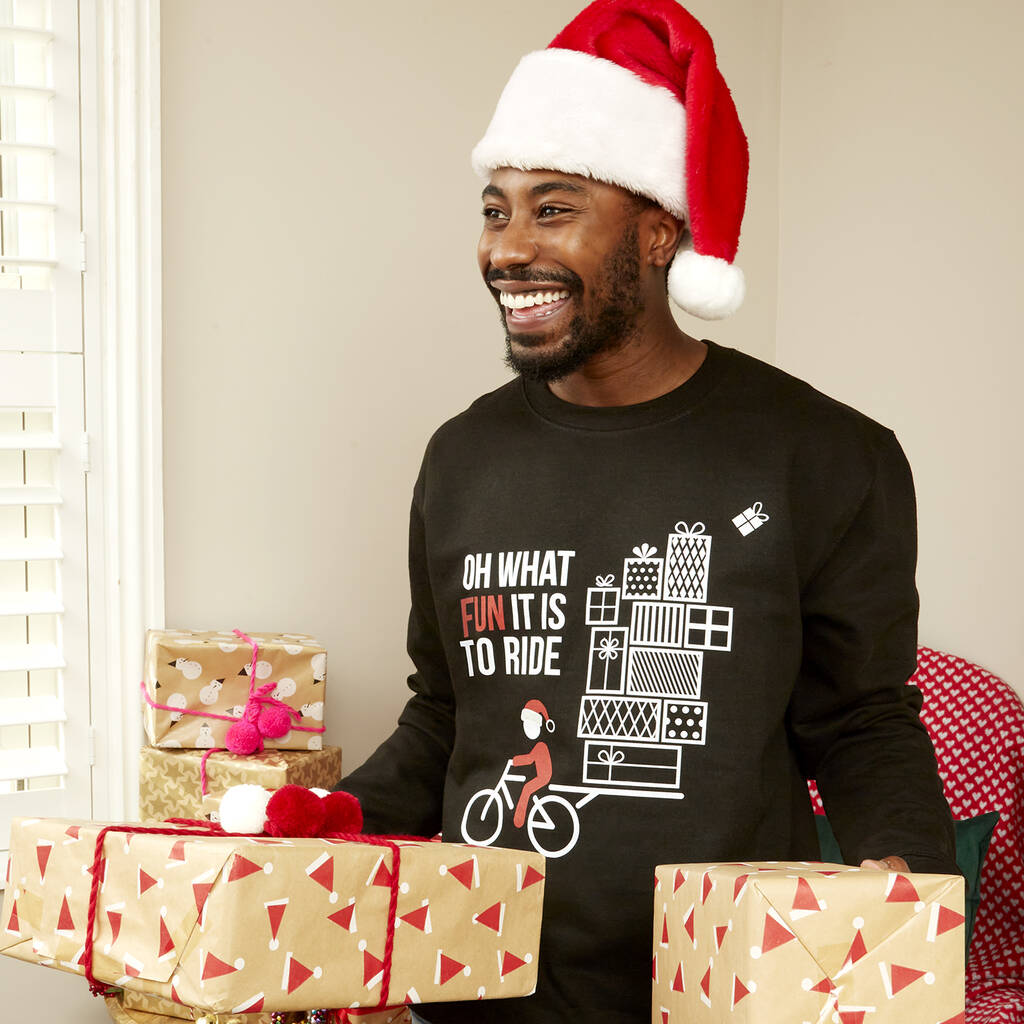 Oh What Fun It Is To Ride Bicycle Christmas Jumper