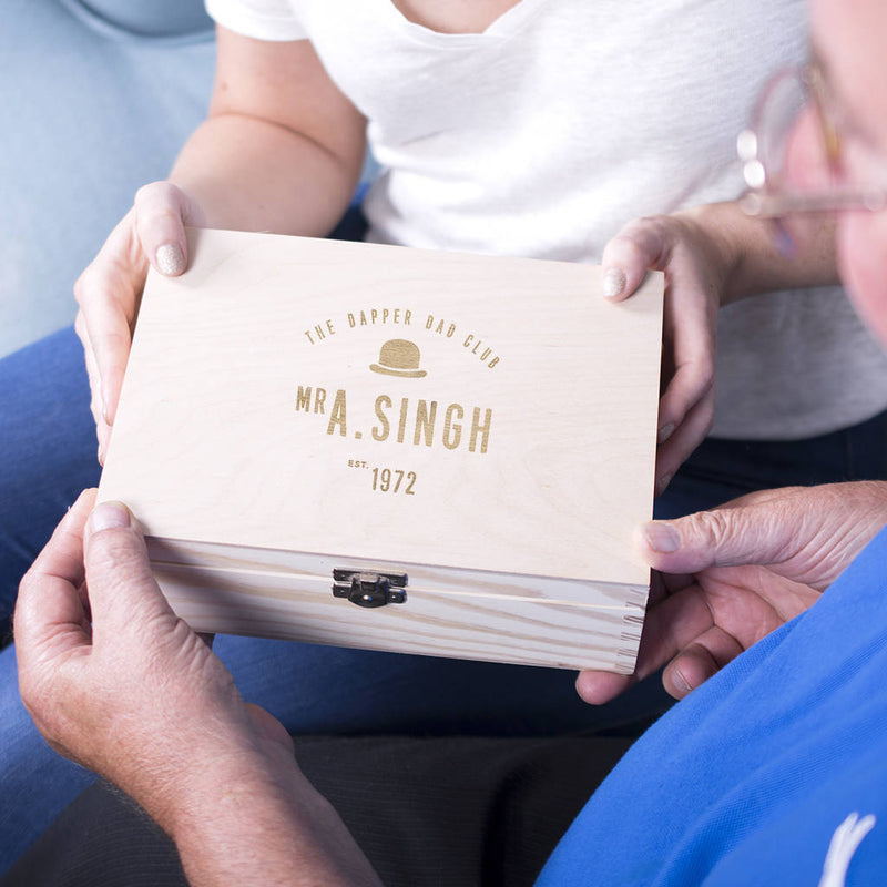 Personalised Dapper Dad Club Watch Box