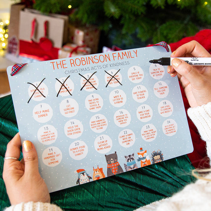 Personalised Family Kindness Reusable Advent Calendar