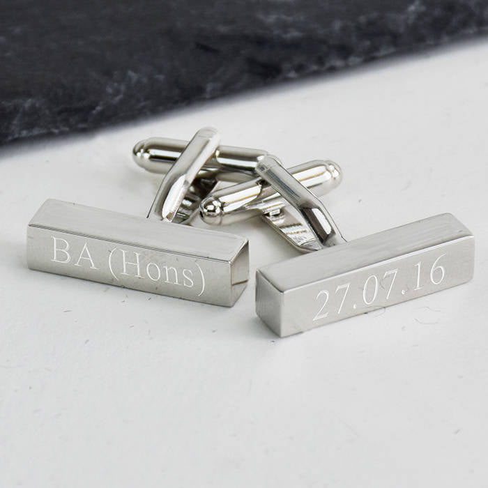 Graduation Personalised Bar Cufflinks