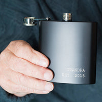 Personalised Grandad Established Hip Flask