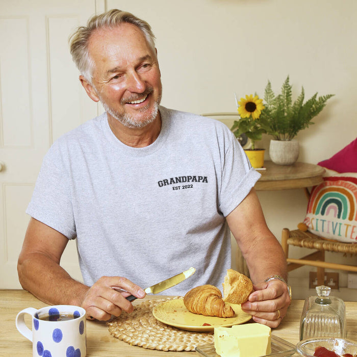 Personalised Grandpapa Est Mens T-Shirt