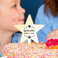 Personalised Make A Wish Birthday Cake Topper