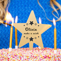 Personalised Make A Wish Birthday Cake Topper