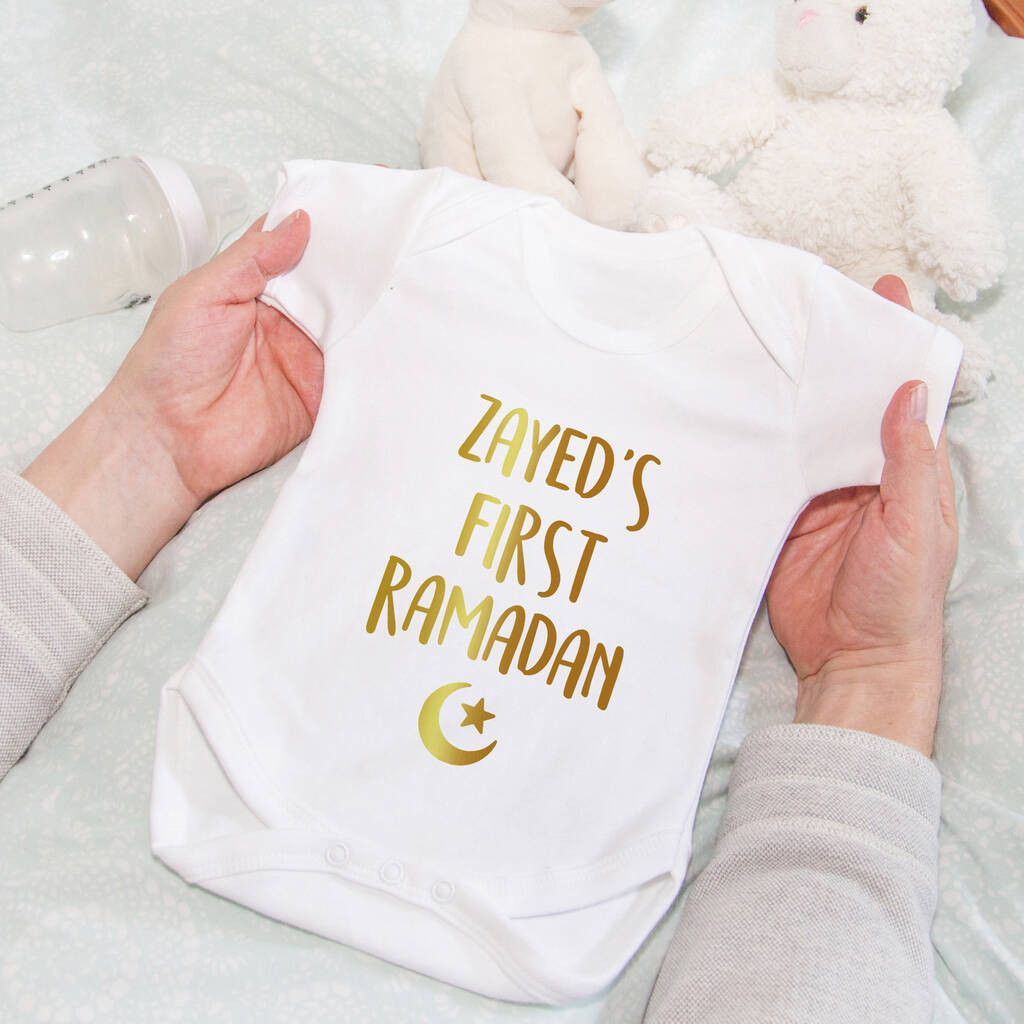 Personalised Baby's 'My First Ramadan' Baby Grow