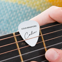 Personalised Name And Signature Guitar Plectrum / Pick