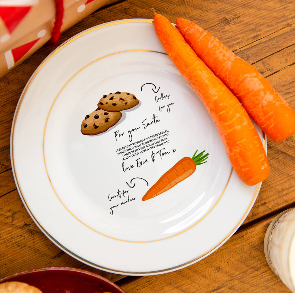 Personalised Santa Christmas Eve Treat Plate