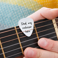 Personalised 'My Rockstar Hero' Guitar Plectrum