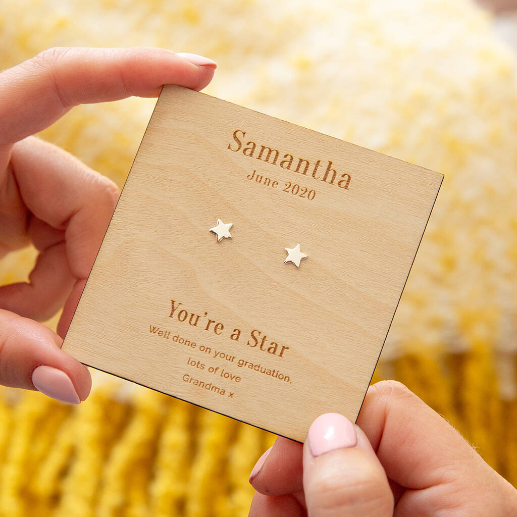 You're A Star' Personalised Stud Earrings