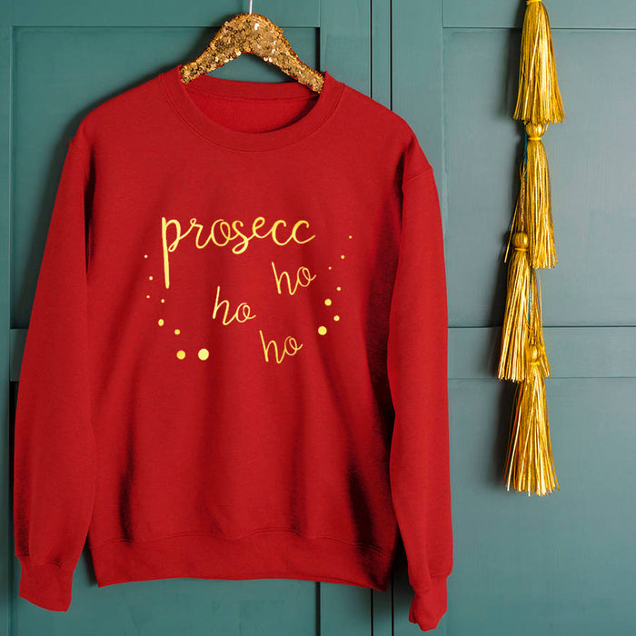 Prosecco Ho Ho Ho Women's Christmas Jumper Sweatshirt