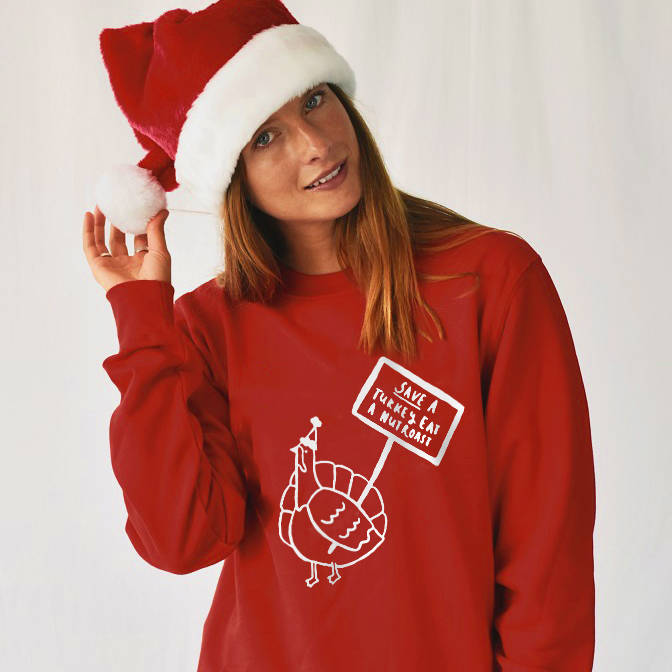 Organic Cotton Nut Roast Vegan Christmas hotsell Jumper