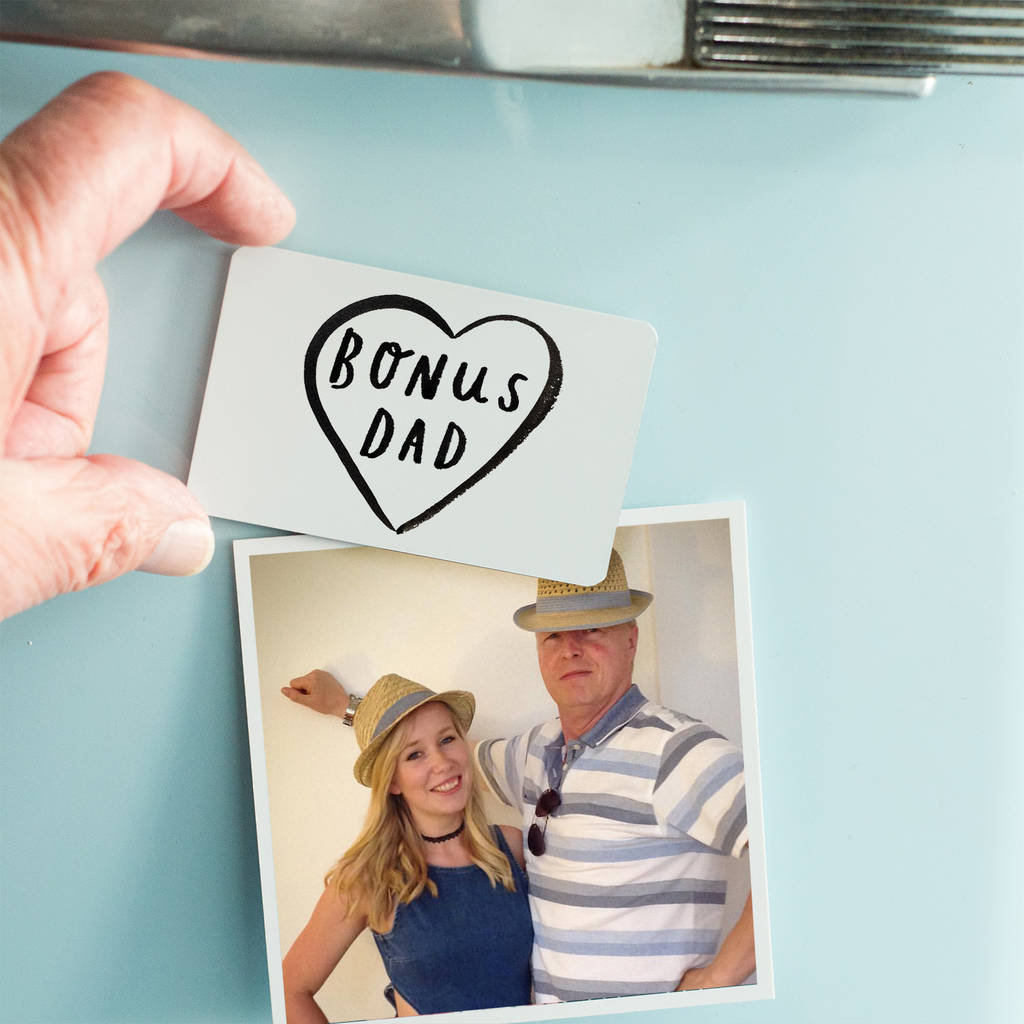 Step Dad 'Bonus Dad' Fridge Magnet