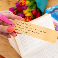 Thank You Teacher Personalised Gold Bookmark