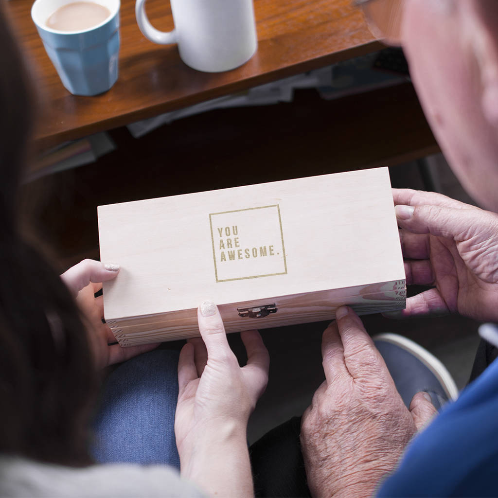 You Are Awesome' Wooden Watch Box