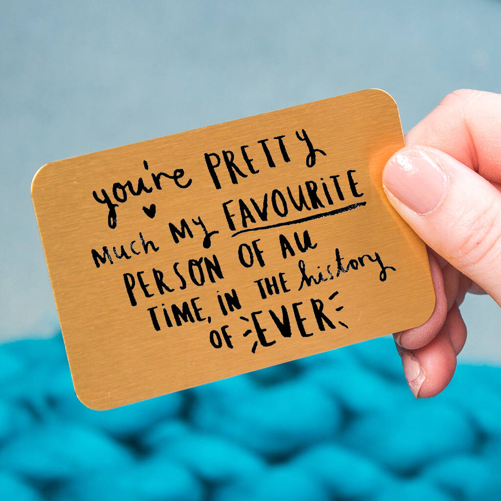 You're Pretty Much My Favourite Person' Wallet Card