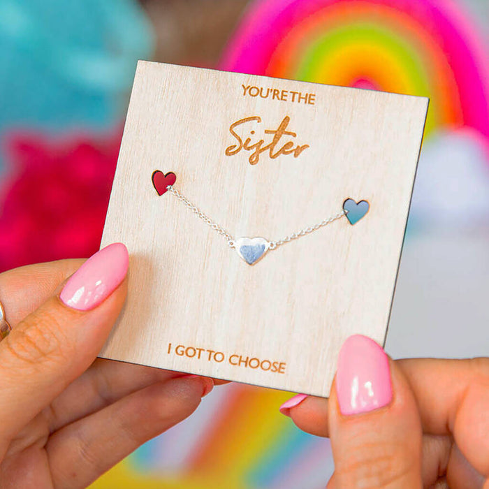 Sister I Got To Choose' Best Friend Heart Necklace